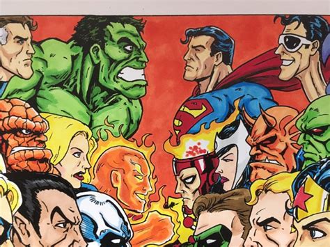 Marvel Vs DC Heroes 11x17 Fine Art Print | Etsy