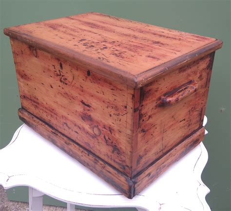 Old wooden box with side handles £75. | Old wooden boxes, Wooden boxes ...