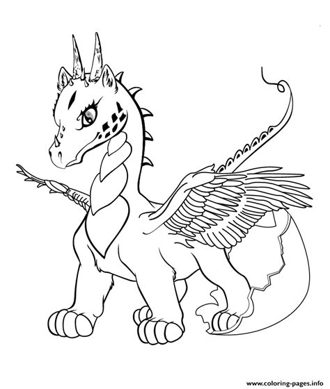 Cute Baby Dragon Coloring Pages Printable