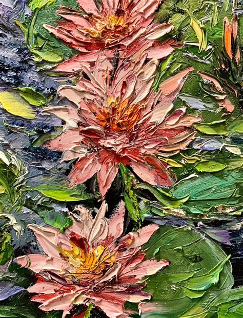 Eric Alfaro - Water Lilies I, Impressionism, Floral, Cuban Artist in ...