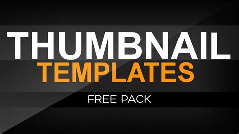 Free Thumbnail Templates Pack | Thumbnail template, Youtube thumbnail ...