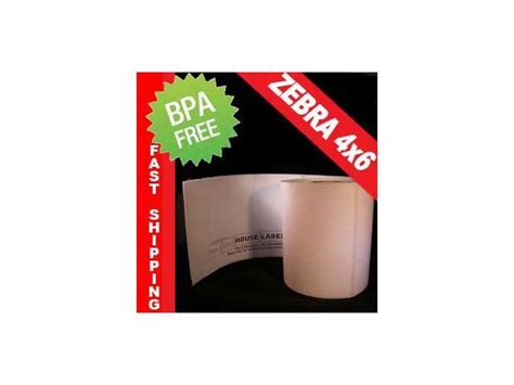 2 Rolls of 250 Zebra/Eltron-compatible 4x6 Direct Thermal Shipping ...