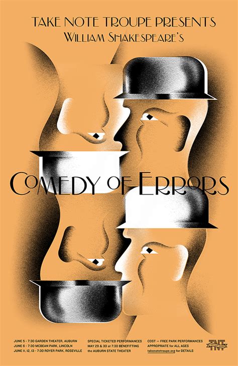 Comedy of Errors - Shakespeare play poster :: Behance