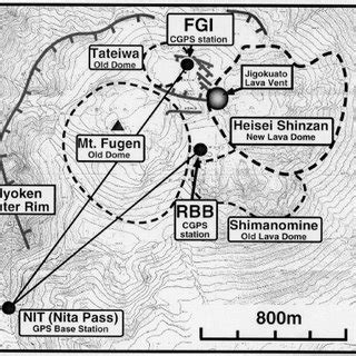 Location map of Unzen Volcano in Kyushu Island, Japan. Three historical... | Download Scientific ...