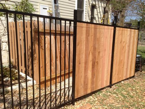 wood fence with wrought iron designs - Wrought Iron Fence Privacy ...