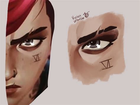 Vi Arcane Eye Study by KorosuValentine on DeviantArt | Art inspiration drawing, Human art, Art ...