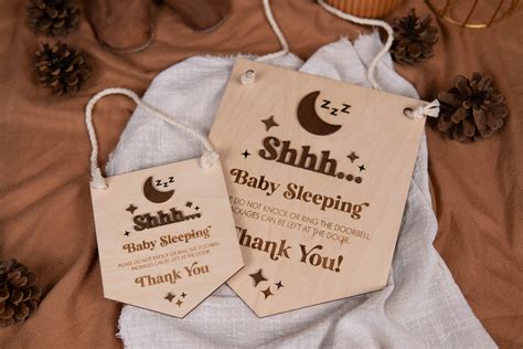 Baby Sleeping Sign Shhh Baby Sleeping Wood Sign 3D Wood - Etsy