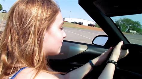 Sarah driving the Corvette for the 1st time. - YouTube