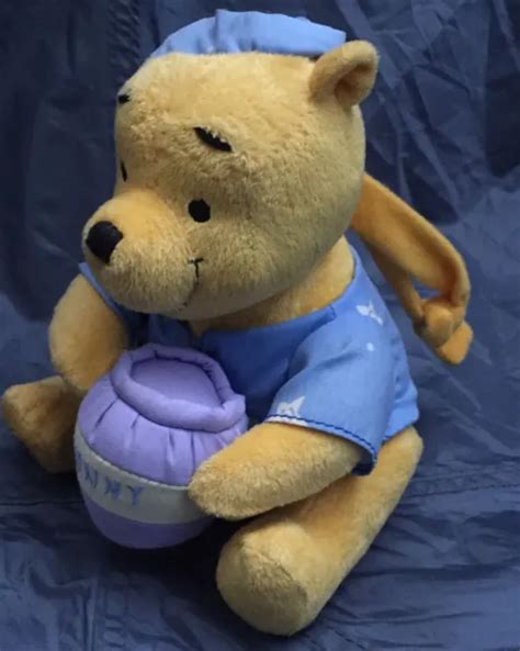 DISNEY WINNIE THE Pooh Plush BearToy with Honey Pot Night Lamp Light WORKS $14.99 - PicClick