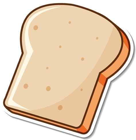 Toasted bread slice cartoon sticker 3022983 Vector Art at Vecteezy