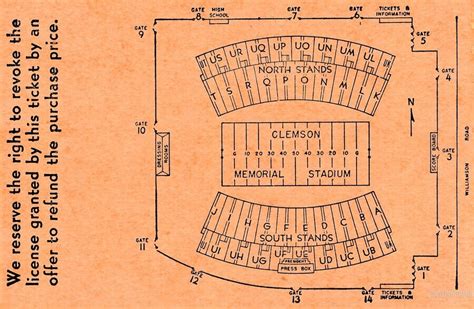 Clemson Memorial Stadium Parking Map