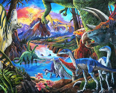 Dinosaur Painting by Nadi Spencer | Fine Art America