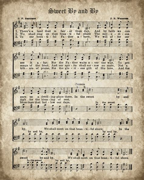 Sweet By and By Printable Antique Hymn Page - Knick of Time