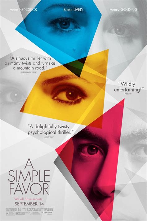 A Simple Favor (2018) - Posters — The Movie Database (TMDb)