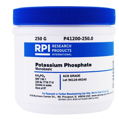 P41200-250.0 - Potassium Phosphate, Monobasic, ACS Grade, 250 Grams