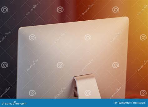 Modern Computer Monitor. Monitor for Workplace in Office Stock Photo - Image of business ...