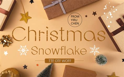 Christmas Snowflake Modern Sans Serif Font - TemplateMonster