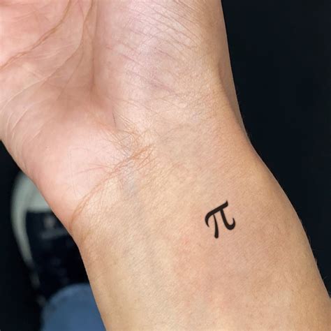 Greek Pi Letter Temporary Tattoo set of 3 | Etsy