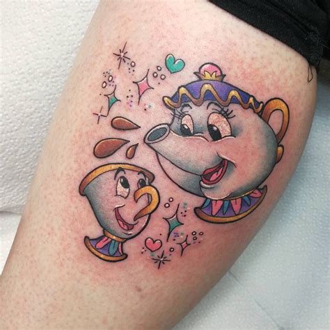 Mrs Pots & Chip from beauty and the beast by Georgiie Gibbs - Tattooist & Artwork with # ...