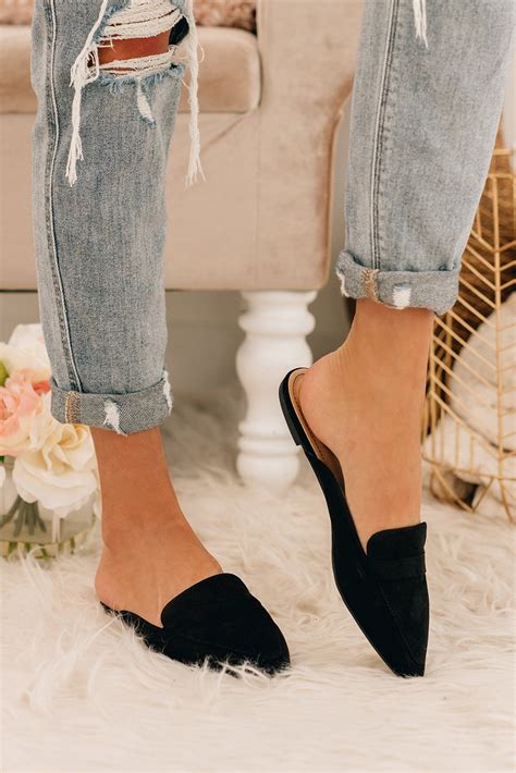 In The Office Faux Suede Mules (Black) | Suede mules, Faux suede, Suede