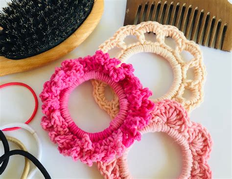 Crochet Hair Ties PDF PATTERN Pretty Crochet Scrunchies for | Etsy UK