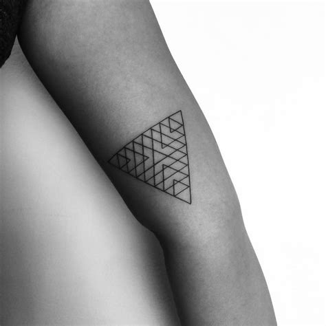 #fineline #triangle in a #triangle in a #triangle #tattoo #blackwork #blackworksf # ...