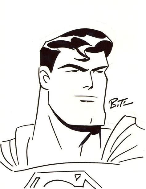 Superman Sketch by Bruce Timm | Superman art, Drawing superheroes ...