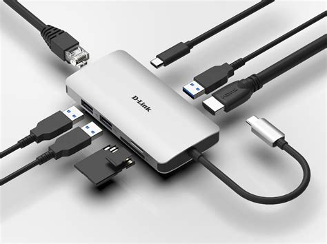 DUB-M810 Hub USB-C da 8 a 1 con HDMI/Ethernet/lettore di schede/Power Delivery | D-Link Italia