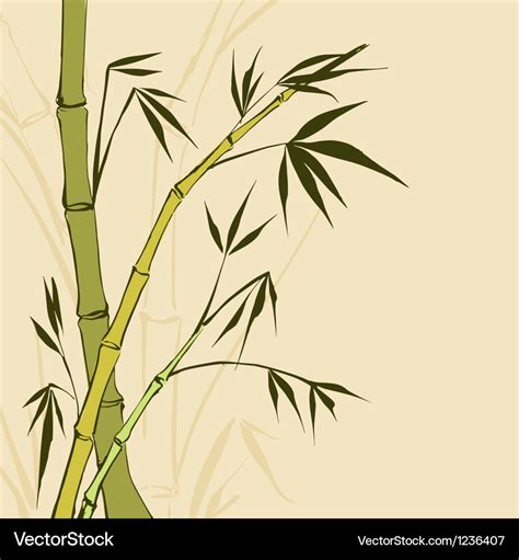 Bamboo Painting Royalty Free Vector Image - VectorStock