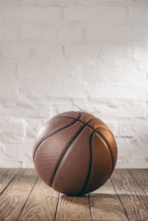 Brown Basketball with Yellow Stripes, on a White Background Stock Photo - Image of rubber ...