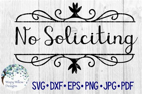 No Soliciting SVG Cut File (108305) | SVGs | Design Bundles
