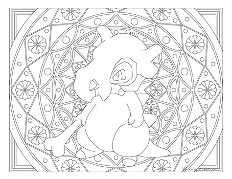 #104 Cubone Pokemon Coloring Page · Windingpathsart.com