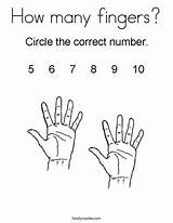 How Many fingers Coloring Page  Twisty Noodle sketch template