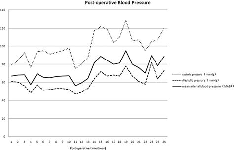 Blood pressure fluctuations in the first 25 h after surgery. | Download ...