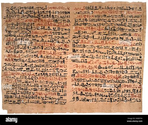 Edwin Smith Papyrus, Ancient Egyptian surgery. This papyrus is the world's oldest surviving ...