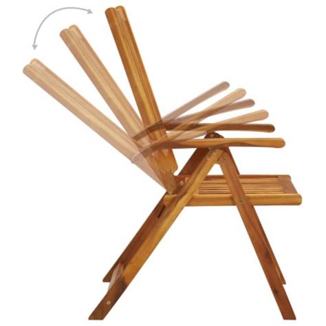 vidaXL Patio Reclining Chairs 4 pcs with Cushions Solid Acacia Wood, 47.2"x19.7"x1.2"4 pcs - Kroger