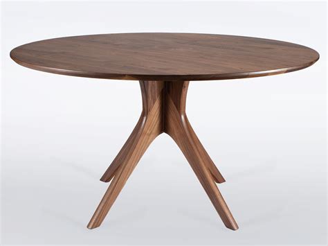 Oak Round Pedestal Accent Tables