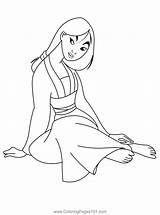 Mulan Coloring Page For Kids  Free Printable Pages sketch template