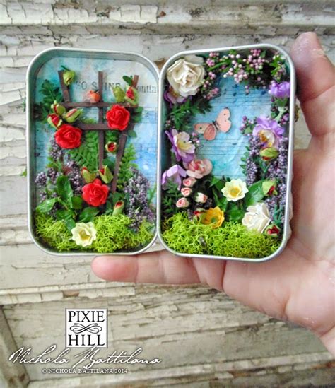 Pixie Hill: The Secret Garden altoid tin miniatures | Mint tin crafts, Tin art, Altered tins