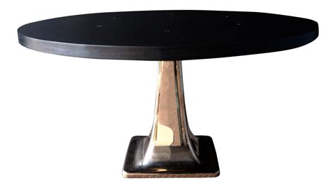 Cast Bronze Pedestal Steel Top Dining Table on DECASO.com | Cast bronze ...