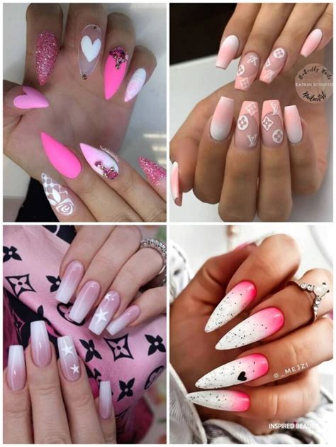 20 Stunning Pink and white nails 2022 - Inspired Beauty