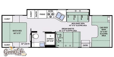 2018 Thor Chateau 31Y Floorplan - Good Life RV