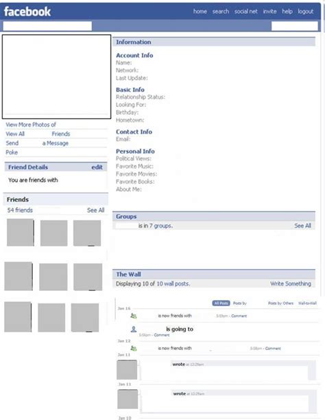 jalevada facebook profile template blank facebook template history tech esl candy learning about ...