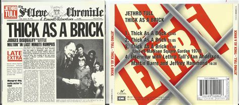 Jethro Tull Thick as a brick (Vinyl Records, LP, CD) on CDandLP