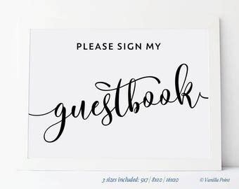 Graduation Party Guest Book Sign Commencement Party Guest