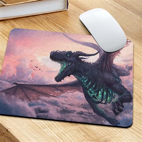 Flying Dragon Mouse Pad Fire Dragon Mouse Pad Dragon Desk - Etsy