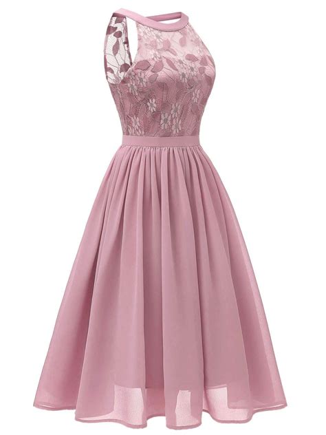 1950ER BLUMEN ÄRMELLOS FLARE-MIDIKLEID – LAST-ERA.DE | Lace swing dress, Halter cocktail dress ...