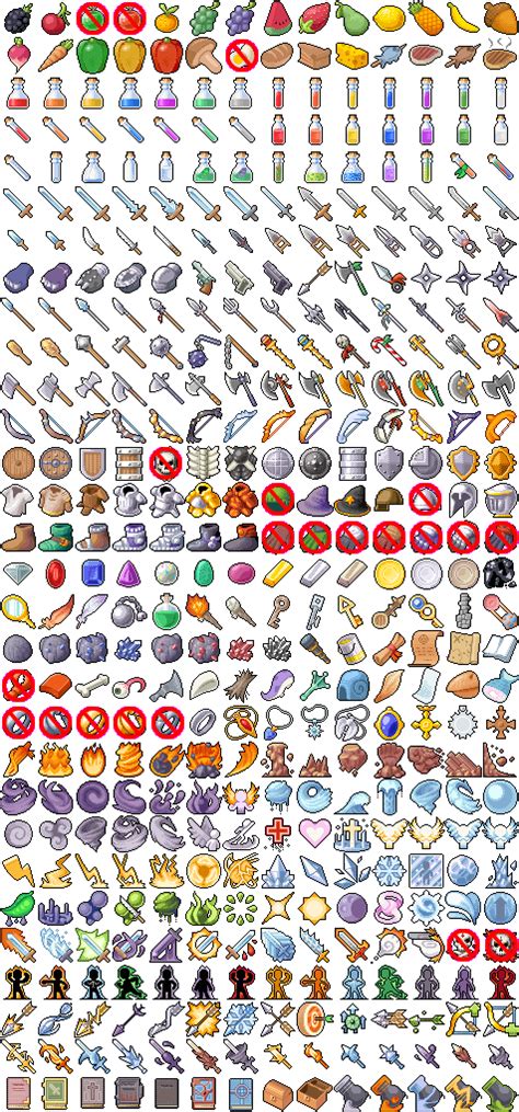 420 -Pixel Art- Icons for RPG by 7Soul1 on DeviantArt