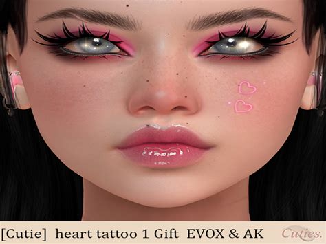 Second Life Marketplace - [Cutie] heart tattoo 1 Gift EVOX & AK