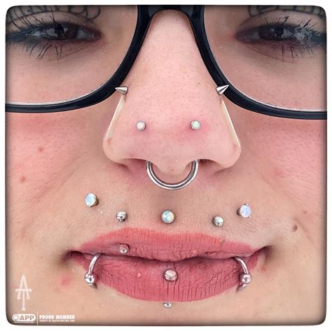 Nostril tip piercings I did with my buddy Jay at Alchemist Tattoo in Bismarck ND to finish out a ...